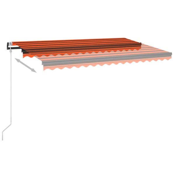 Markise Automatisch Einziehbar 400x300 cm Orange und Braun