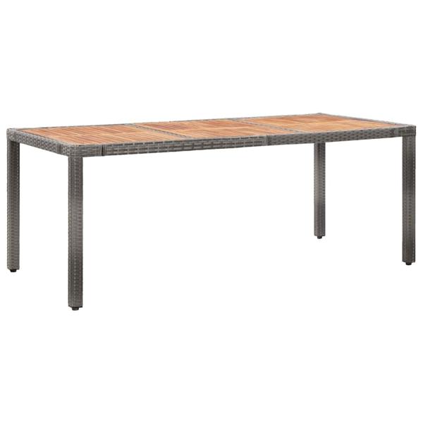 9-tlg. Garten-Essgruppe mit Kissen Poly Rattan Grau