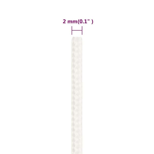 Bootsseil Weiß 2 mm 50 m Polypropylen