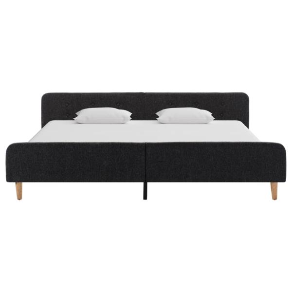 Bettgestell Dunkelgrau Sackleinen 180x200 cm