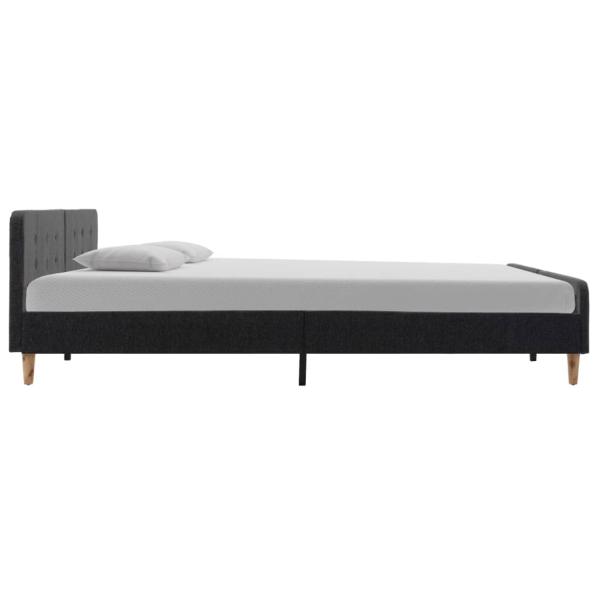 Bettgestell Dunkelgrau Sackleinen 180x200 cm