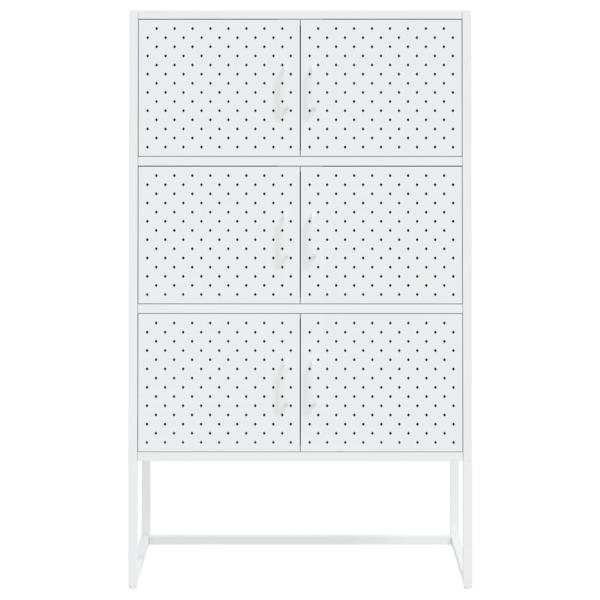 Highboard Weiß 80x35x135 cm Stahl