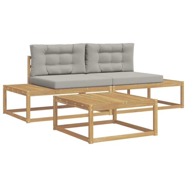 Outdoor-Sofagarnitur Polyester Weiß