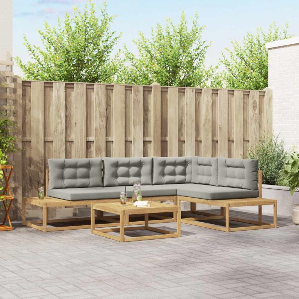 ARDEBO.de - Outdoor-Sofagarnitur 5 stk. Weiß Polyester