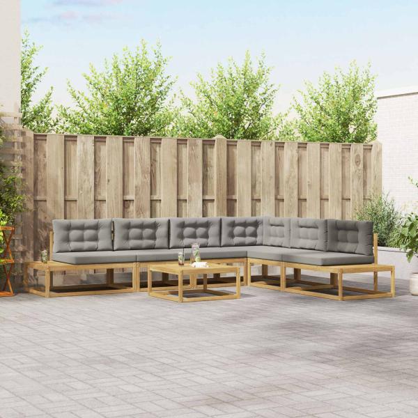 ARDEBO.de - 7 stk. Outdoor-Sofagarnitur Polyester Weiß