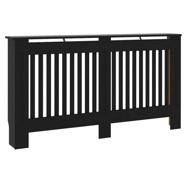 Heizkörperabdeckung 2 stk. Schwarz 152 x 19 x 81,5 cm