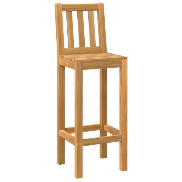 Outdoor Bar Set 5 stk. Natur Massivholz Teak