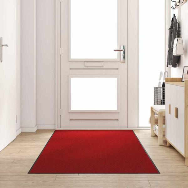 ARDEBO.de - Fußmatte Rot und Schwarz 120 x 250 cm 100% Polyamid