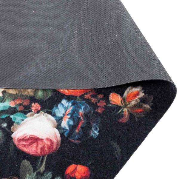Küchen Teppich Schwarz 300 x 60 cm Samt