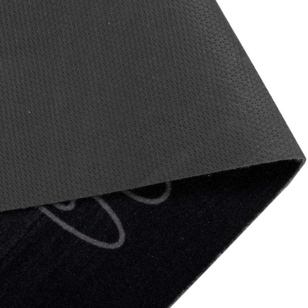 Küchen Teppich Besteck Schwarz 300 x 60 cm Samt