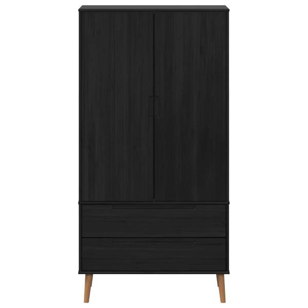 Kleiderschrank MOLDE Schwarz 90 x 55 x 175 cm