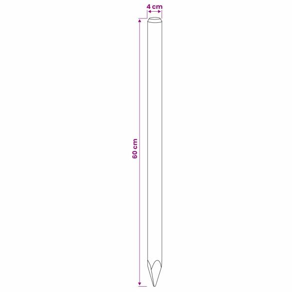 Zaunpfosten 15 stk. Braun 60 cm Massives Kiefernholz