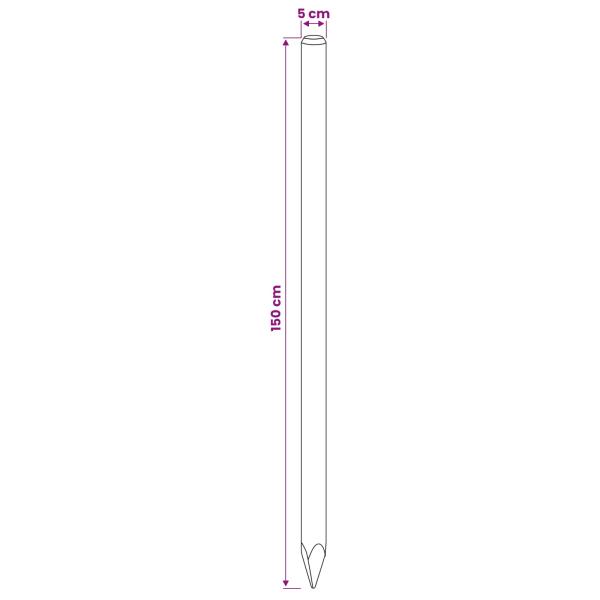 Zaunpfosten 12 stk. Braun 150 cm Massives Kiefernholz