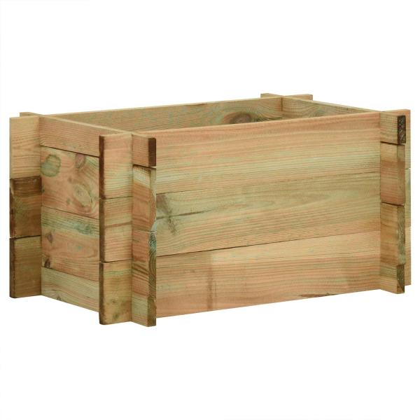ARDEBO.de - Garten Hochbeet Grün 80 x 80 x 32 cm Massives Kiefernholz