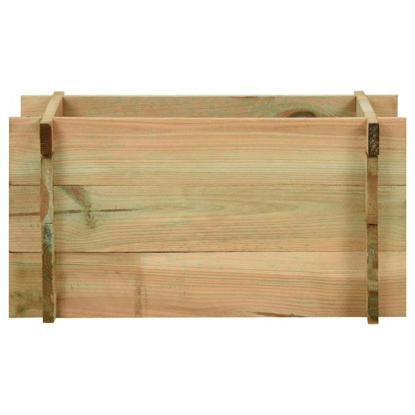 Garten Hochbeet Grün 80 x 80 x 32 cm Massives Kiefernholz