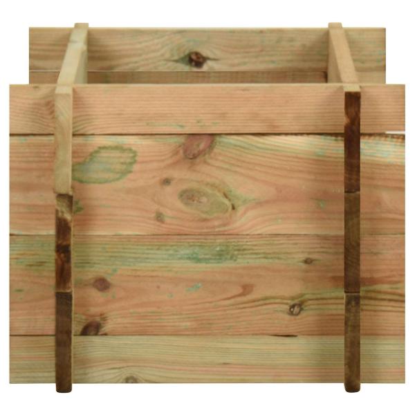 Garten Hochbeet Grün 80 x 80 x 32 cm Massives Kiefernholz