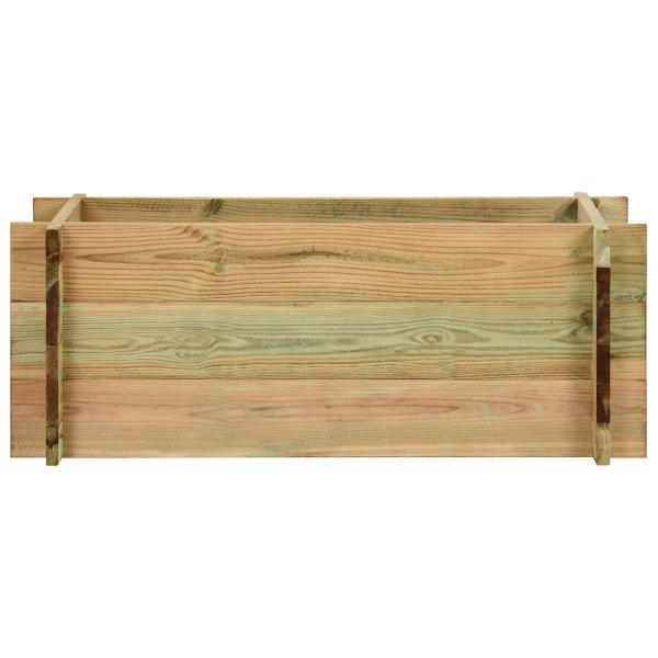 Garten Hochbeet Grün 120 x 80 x 32 cm Massives Kiefernholz