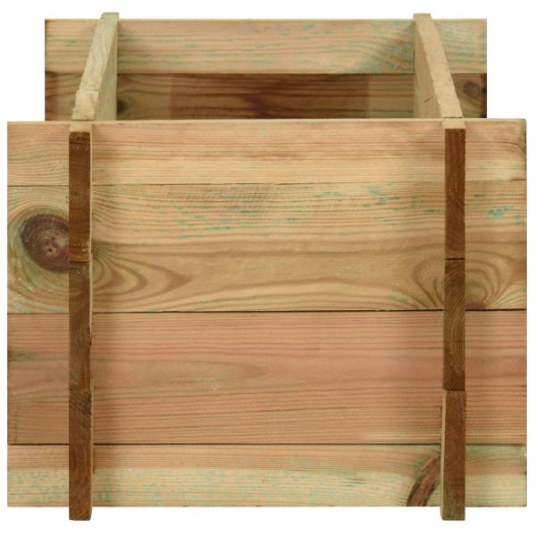 Garten Hochbeet Grün 120 x 80 x 32 cm Massives Kiefernholz