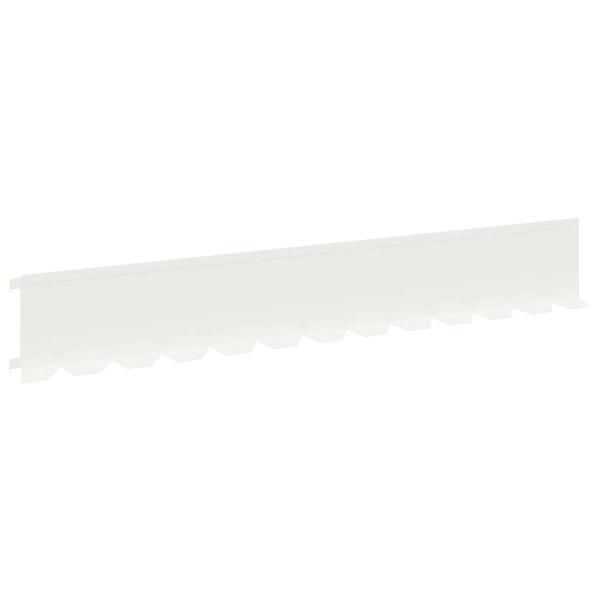 Raseneinfassung 30 stk. 102 x 15 x 4 cm Stahl Weiß