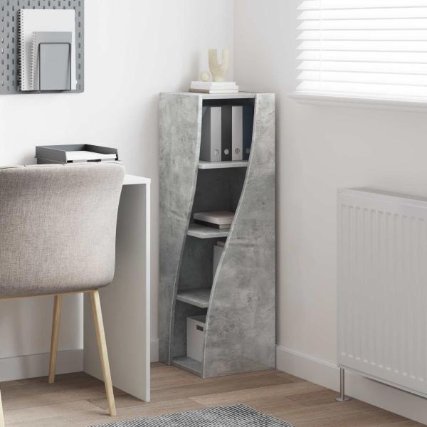 Eckschrank 32x32x102cm Holzwerkstoff Betongrau