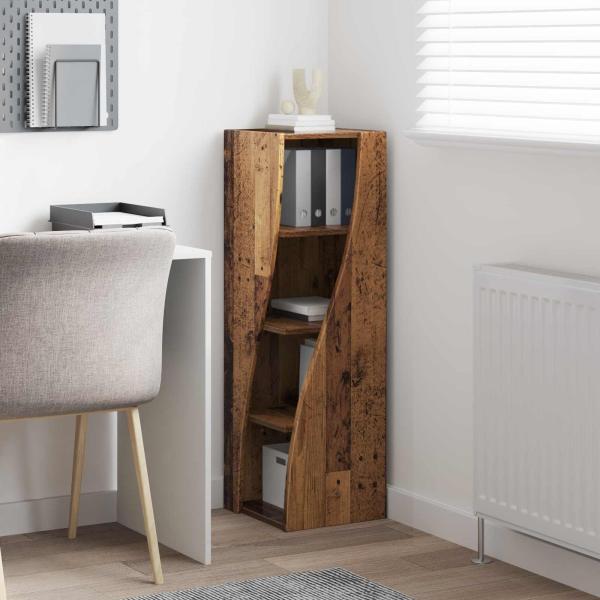 Eckschrank 32x32x102cm Holzwerkstoff Altholz