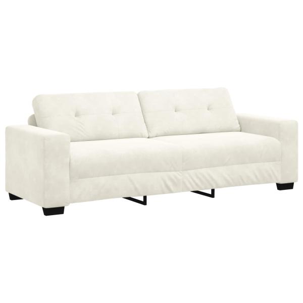 Sofa Set 3 Stk. Creme Samt