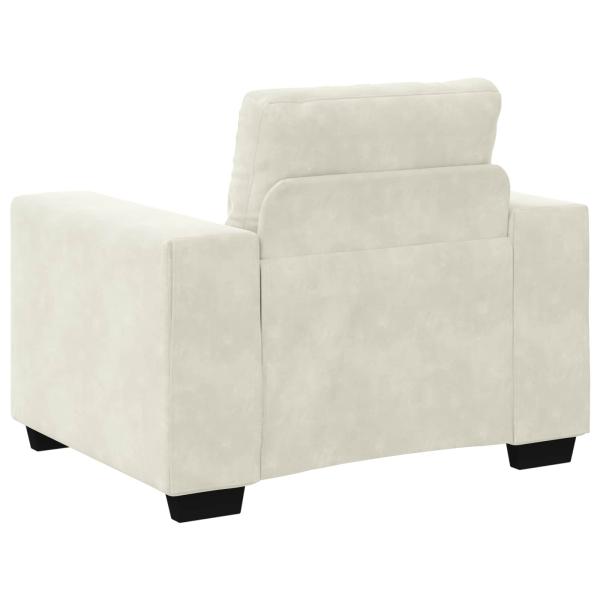 Sofa Set 3 Stk. Creme Samt
