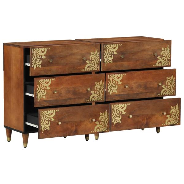 Sideboard 2 stk. 60 x 33 x 75 cm Massivholz Mango Honigbraun