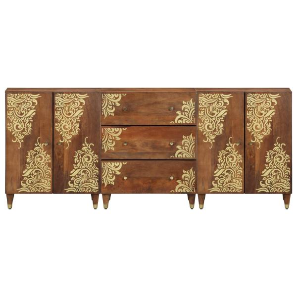 Badezimmerschrank-Set 3 stk. 180 x 33 x 75 cm Massivholz Mango