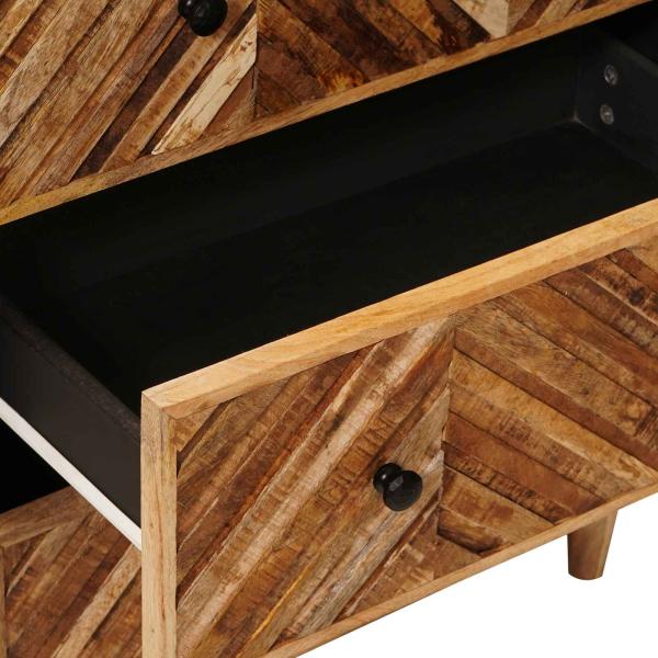 Stauraumschränke 3 pcs Braun 60 x 33,5 x 75 cm Massivholz Mango