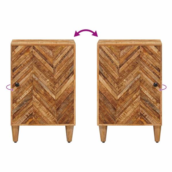 Badezimmerschrank-Set mit Schubladen 4 pcs Massivholz Mango