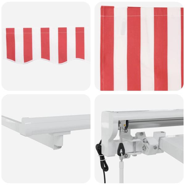 Markisenrahmen Rot und Weiß 250 x 200 cm
