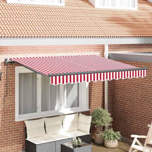 ARDEBO.de - Einziehbare Markise Rot 250 x 200 cm Stoff