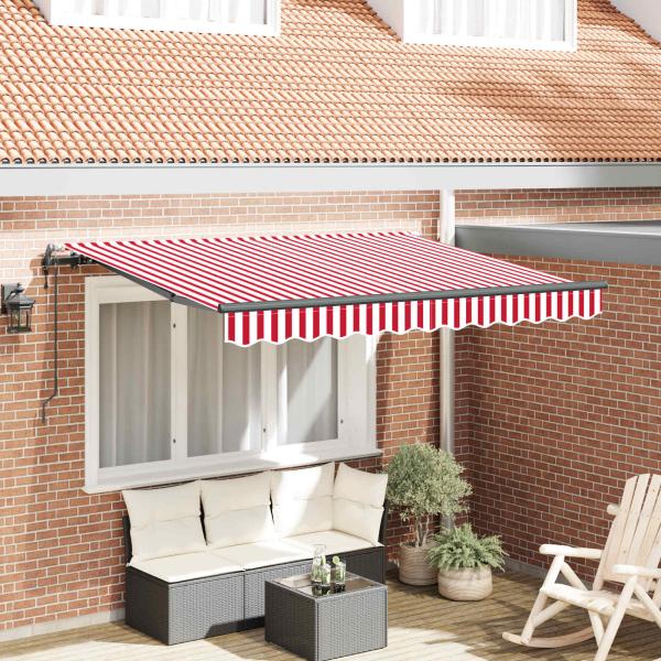 ARDEBO.de - Einziehbare Markise Rot 250 x 200 cm Stoff