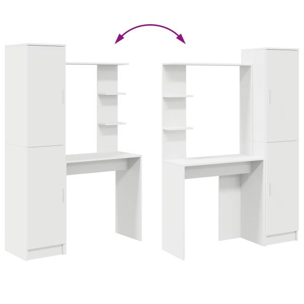 Schreibtisch 2 pcs Weiß