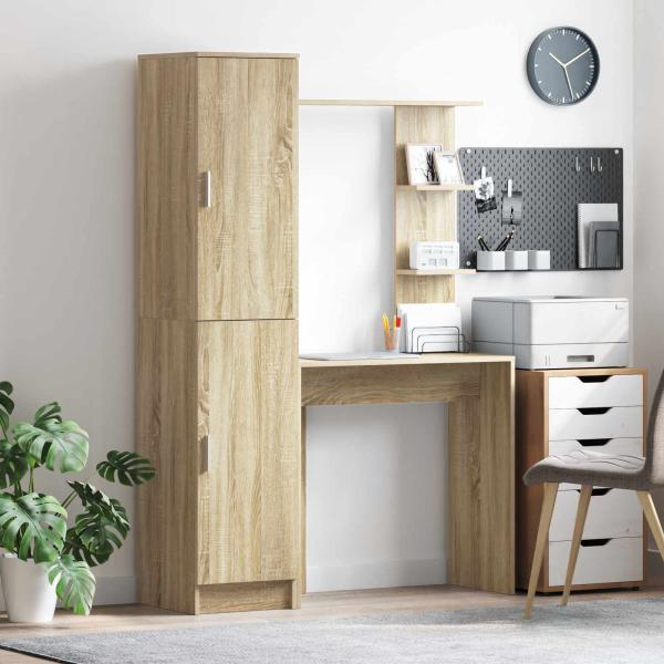ARDEBO.de - Schreibtisch 2 pcs Sonoma-Eiche