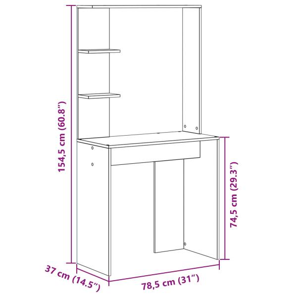 Schreibtisch 2 pcs Sonoma-Eiche
