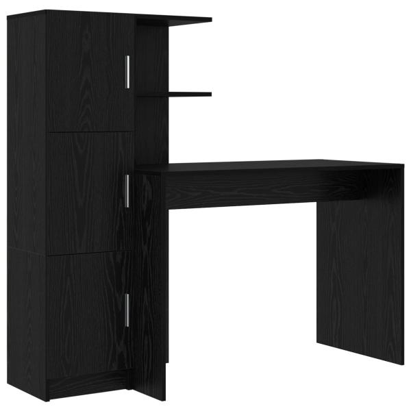 Schreibtisch 2 pcs Schwarz Eichen-Optik