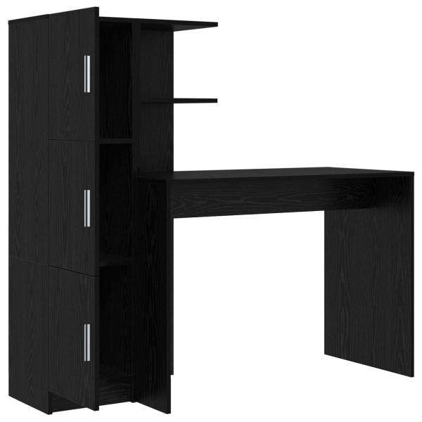 Schreibtisch 2 pcs Schwarz Eichen-Optik