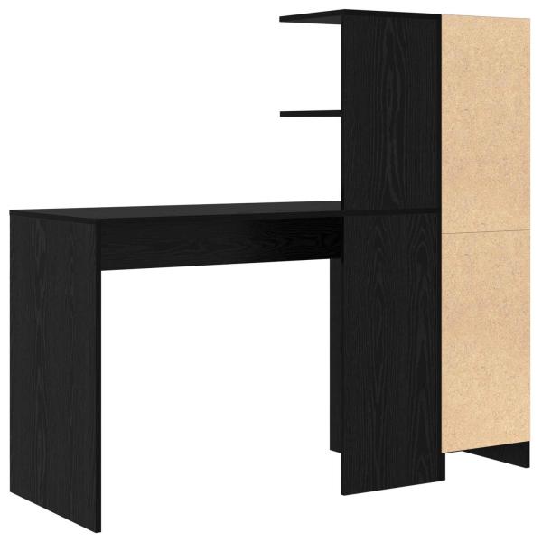 Schreibtisch 2 pcs Schwarz Eichen-Optik
