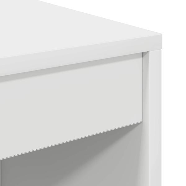 Schreibtisch mit Schubladen mit Regal mit Speicher 2 pcs Weiß