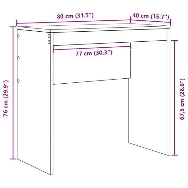 Schreibtisch mit Schubladen mit Regal mit Speicher 2 pcs Weiß