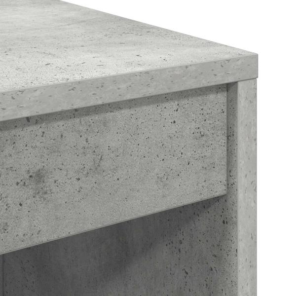 Schreibtisch mit Schubladen mit Regal 2 pcs Beton Grau