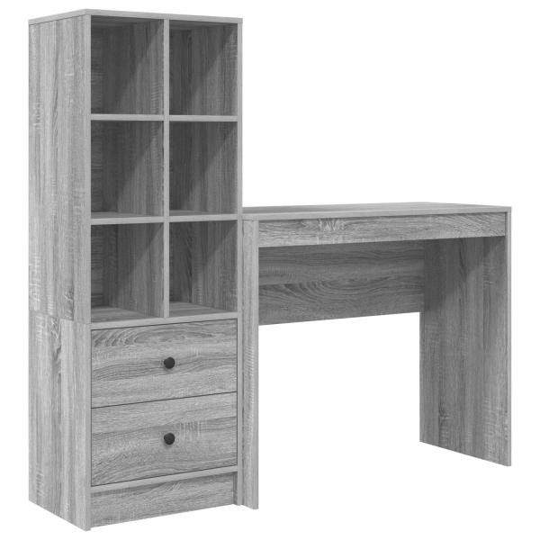 Schreibtisch Graues Sonoma 135,5 x 40 x 127 cm 2 stk.