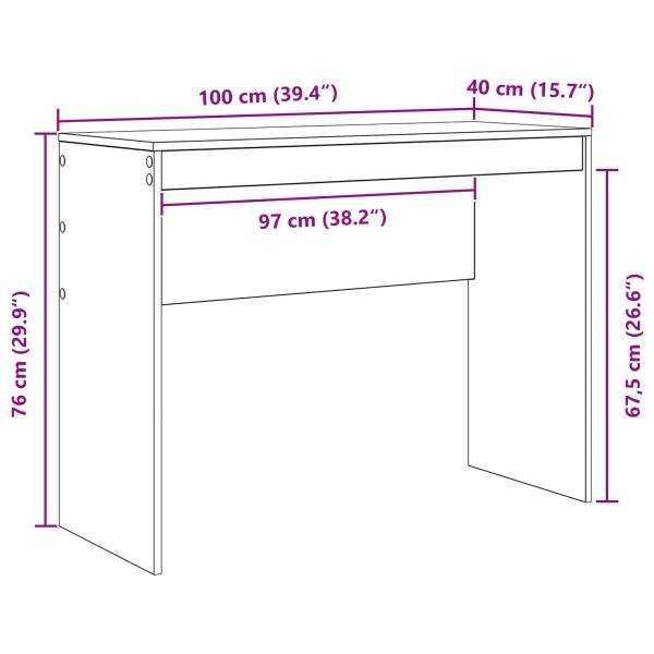 Schreibtisch mit Schubladen mit Regal mit Speicher 2 pcs Weiß