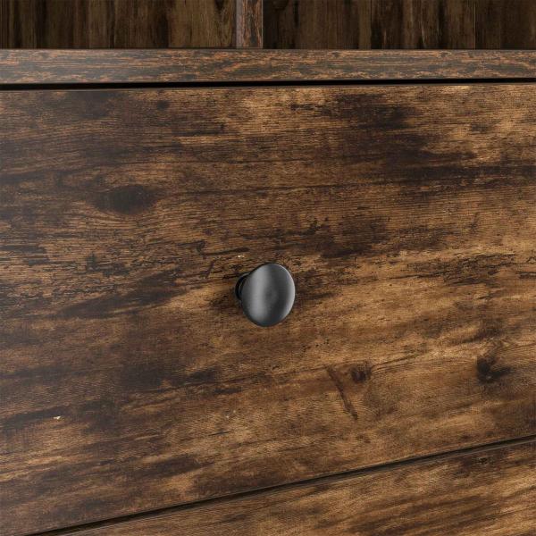 Schreibtisch mit Schubladen mit Regal 2 pcs Geräucherte Eiche