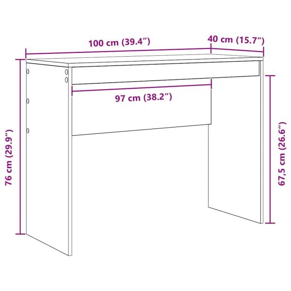 Schreibtisch mit Schubladen mit Regal 2 pcs Graues Sonoma