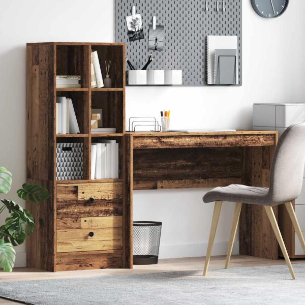 ARDEBO.de - Schreibtisch Altholz 145,5 x 40 x 127 cm 2 stk.