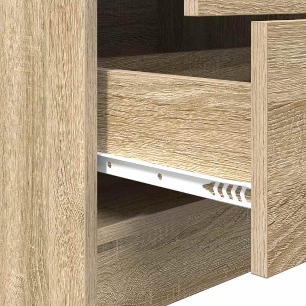 Schreibtisch mit Schubladen mit Regal 2 pcs Sonoma-Eiche