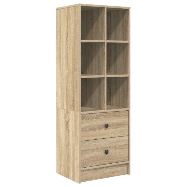 Schreibtisch mit Schubladen mit Regal 2 pcs Sonoma-Eiche